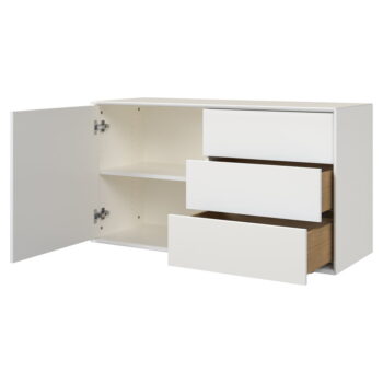 Biela nízka závesná komoda 113x61 cm Wall – Tenzo - Image 5