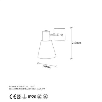 Nástenné svietidlo v zlatej farbe ø 14 cm Funnel – Opviq lights - Image 6