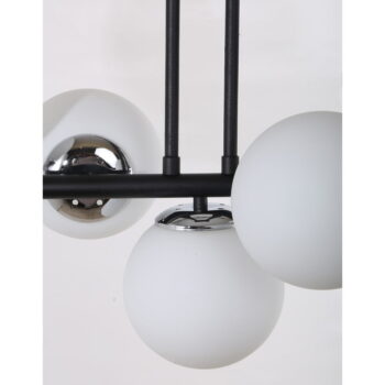 Biele/čierne stropné svietidlo so skleneným tienidlom ø 15 cm Sail – Squid Lighting - Image 7