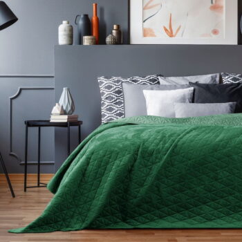 Zelený pléd cez posteľ AmeliaHome Laila Jade, 260 x 240 cm - Image 6