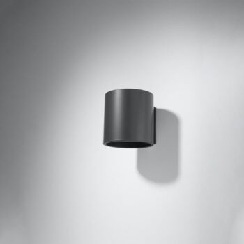 Tmavosivé nástenné svietidlo ø 10 cm Roda – Nice Lamps - Image 3
