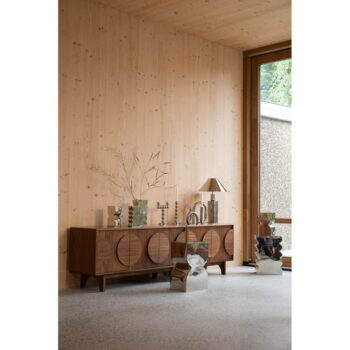 Hnedá nízka komoda v dekore orecha 120x58 cm Groove – Zuiver - Image 7