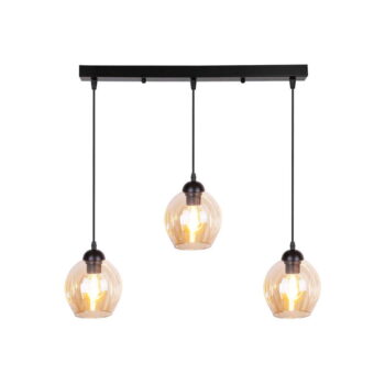 Čierne závesné svietidlo so skleneným tienidlom 14x70 cm Aspa - Candellux Lighting - Image 6