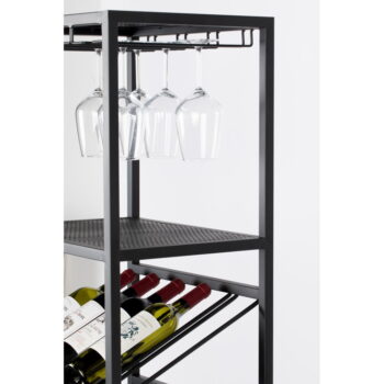 Čierna kovová vinotéka na 20 fliaš, 48x180 cm Cantor - Zuiver - Image 10
