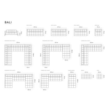 Tmavosivá leňoška (ľavý roh) Bali – Cosmopolitan Design - Image 4