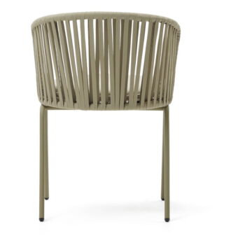 Béžová kovová záhradná stolička Saconca - Kave Home – Obrázok 5