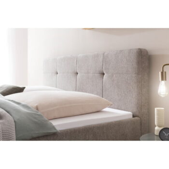 Sivohnedá čalúnená dvojlôžková posteľ 180x200 cm Smart – Meise Möbel - Image 8