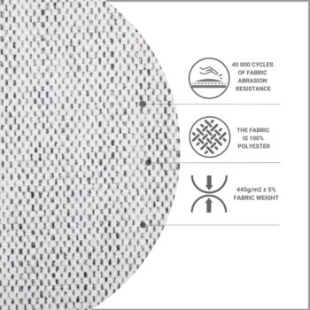 Svetlosivá čalúnená dvojlôžková posteľ s úložným priestorom 200x200 cm Musca – Maison de Rêve – Obrázok 4