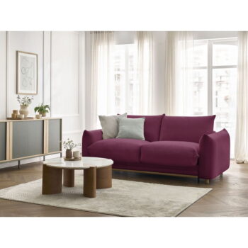 Vínová rozkladacia pohovka 214 cm Ernest – Bobochic Paris - Image 11