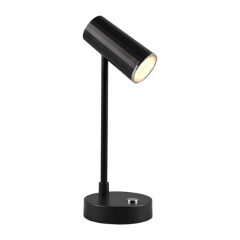 Lesklá čierna LED stolová lampa so stmievačom (výška  28 cm) Lenny – Trio - Image 4