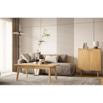 Konferenčný stolík v dekore duba v prírodnej farbe 60x120 cm Nice – Woodman - Image 4