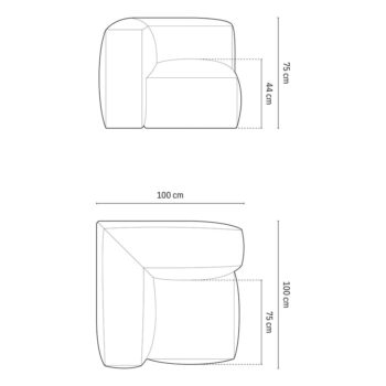 Zelený modul pohovky (variabilný) Martina – Micadoni Home - Image 6