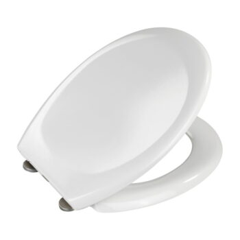 Biele WC sedadlo s jednoduchým zatváraním Wenko Premium Ottana, 45,2 × 37,6 cm – Obrázok 3