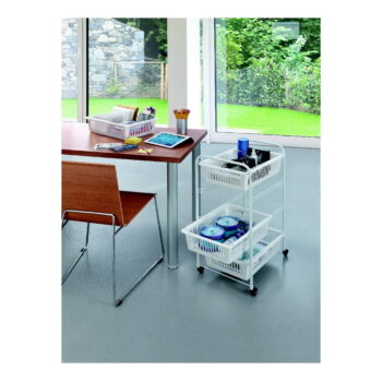 Pojazdný regál so 4 košíkmi Metaltex India, dĺžka 35 cm - Image 5