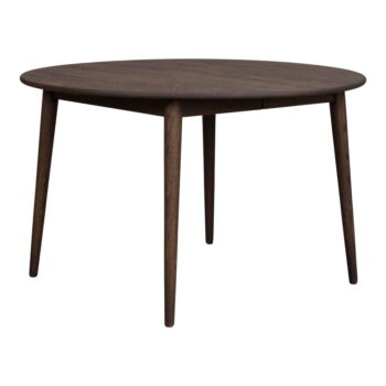 Tmavohnedý okrúhly rozkladací jedálenský stôl z dubového dreva ø 120 cm Tyler – Rowico - Image 4