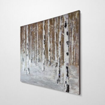 Ručne maľovaný obraz 70x70 cm Birch Wood – Wallity - Image 5