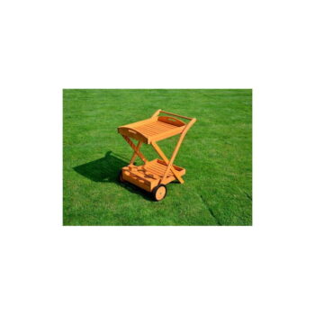 Záhradný servírovací stolík z borovicového dreva 74x61 cm - Rojaplast - Image 3