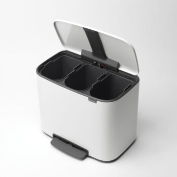 Biely nášľapný oceľový odpadkový kôš na triedený odpad 33 l Bo – Brabantia – Obrázok 6