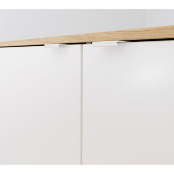 Vysoká komoda v dekore duba v bielo-prírodnej farbe 109x137 cm Skagen – Tenzo – Obrázok 3