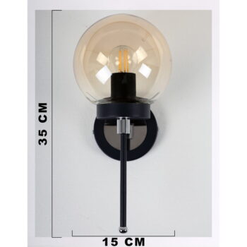 Okrovožlto-čierne nástenné svietidlo ø 15 cm Tokyo – Squid Lighting - Image 3