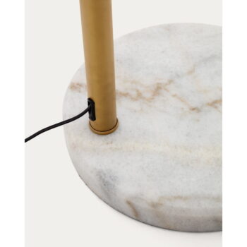 Stojacia lampa v zlatej farbe s kovovým tienidlom (výška 185 cm) Madali – Kave Home - Image 6
