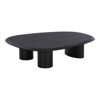 Čierny konferenčný stolík s doskou v dekore jaseňového dreva 78x96 cm Tirano – House Nordic - Image 2