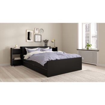 Čierne zásuvky pod posteľ v súprave 2 ks 90x190/140x190 cm Naia – Tvilum – Obrázok 2