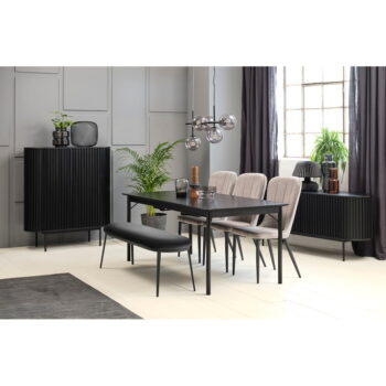 Čierny jedálenský stôl 95x180 cm Savona – Unique Furniture – Obrázok 4