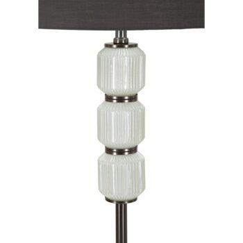Sivá stojacia lampa s textilným tienidlom (výška  163 cm) Bright – Mauro Ferretti - Image 3