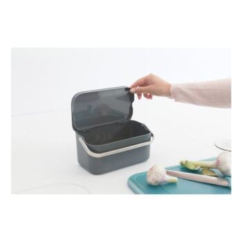 Tmavosivá nádoba na kompostovateľný odpad 1,8 l SinkSide – Brabantia – Obrázok 7