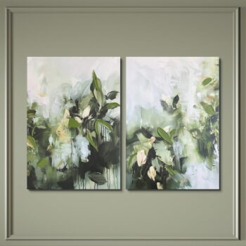 Obrazy s ručne maľovanými prvkami v súprave 2 ks 50x70 cm Myrtle – Styler – Obrázok 5