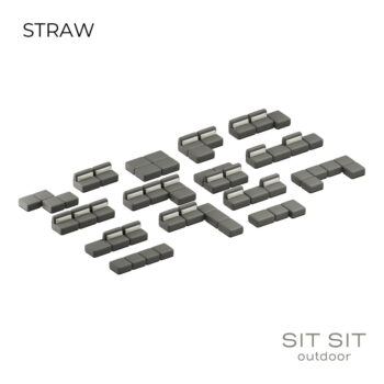 Béžový modul záhradnej pohovky (stredový diel) Straw – Sit Sit - Image 7