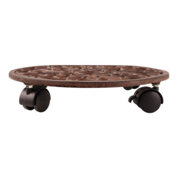 Kovový pojazdný podstavec pod kvetináč ø 34,5 cm Ornament – Esschert Design – Obrázok 2