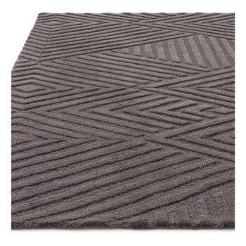 Antracitovosivý vlnený koberec 120x170 cm Hague – Asiatic Carpets – Obrázok 5