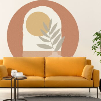 Samolepka na stenu 120x120 cm Sunrise and Olive Branch – Ambiance - Image 4