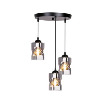 Čierne závesné svietidlo so skleneným tienidlom Felis - Candellux Lighting - Image 6
