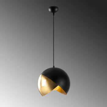Závesné svietidlo v čierno-bronzovej farbe s kovovým tienidlom ø 30 cm Pacman – Opviq lights – Obrázok 5