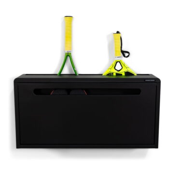 Čierna kovová výklopná závesná skrinka na topánky Sportiva – Spinder Design – Obrázok 9