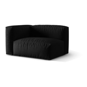 Čierny modul pohovky (ľavý roh) Martina – Micadoni Home - Image 2