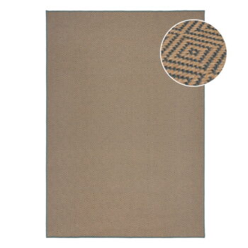 Jutový koberec v modro-prírodnej farbe 160x230 cm Diamond – Flair Rugs