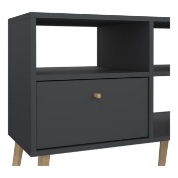 Antracitový TV stolík 117x61 cm Bodo – Tvilum – Obrázok 2