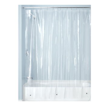 Priehľadný sprchový záves iDesign PEVA, 183 x 183 cm - Image 2