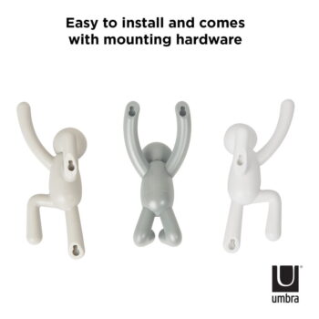 Nástenné plastové háčiky v súprave 3 ks Buddy – Umbra - Image 8