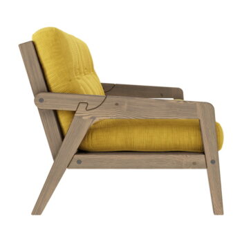 Žltá menčestrová rozkladacia pohovka 204 cm Grab - Karup Design - Image 6