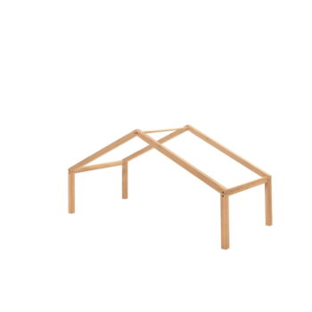 Domčeková detská posteľ z dubového dreva v prírodnej farbe 90x200 cm Forrest – Vipack - Image 3