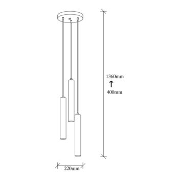 Závesné svietidlo v zlatej farbe ø 22 cm Tempo – Opviq lights – Obrázok 7