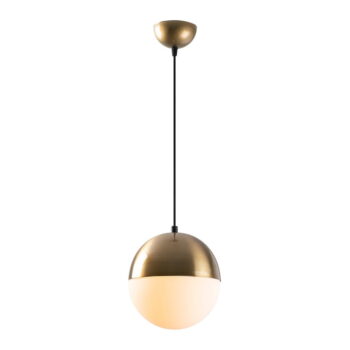 Závesné svietidlo v bielo-zlatej farbe so skleneným tienidlom ø 20 cm Bastos – Opviq lights - Image 2