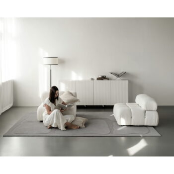 Sivý vlnený koberec 200x300 cm Morphic Organica – Agnella – Obrázok 4