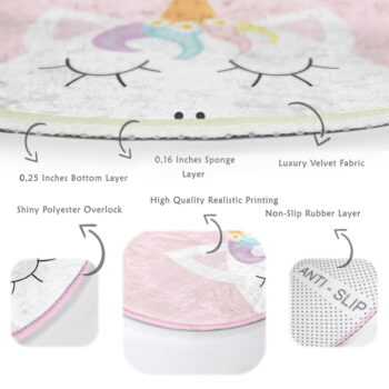 Ružový detský koberec ø 120 cm Comfort – Mila Home - Image 8