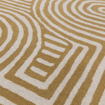 Okrovožltý vlnený koberec 120x170 cm Reef – Asiatic Carpets - Image 4